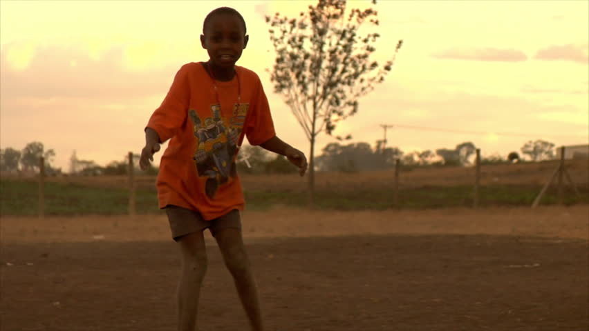 KENYA - CIRCA 2006: Unidentified Kenyan children play soccer circa 2006 in