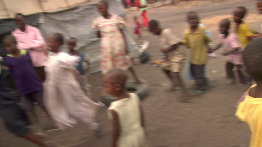 KENYA - CIRCA 2006: Unidentified kids laugh and play circa 2006 in Kenya.