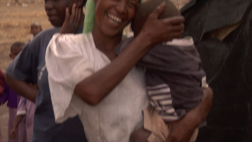 KENYA - CIRCA 2006: Unidentified mother holds her baby circa 2006 in Kenya.