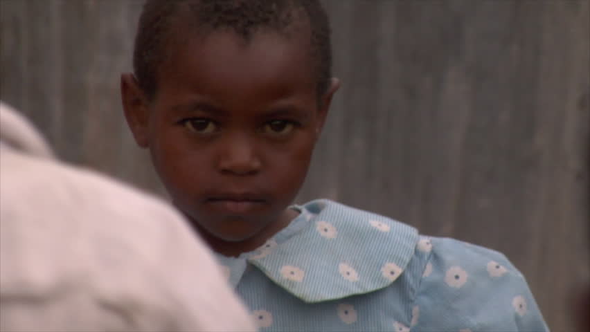 KENYA - CIRCA 2006: Close up of an unidentified little girl's face circa 2006 in