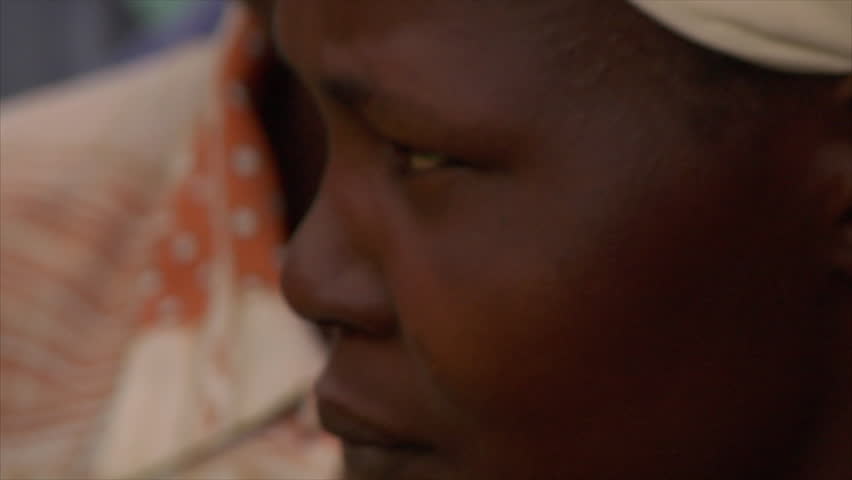 KENYA - CIRCA 2006: Close up of an unidentified lady's face circa 2006 in Kenya.