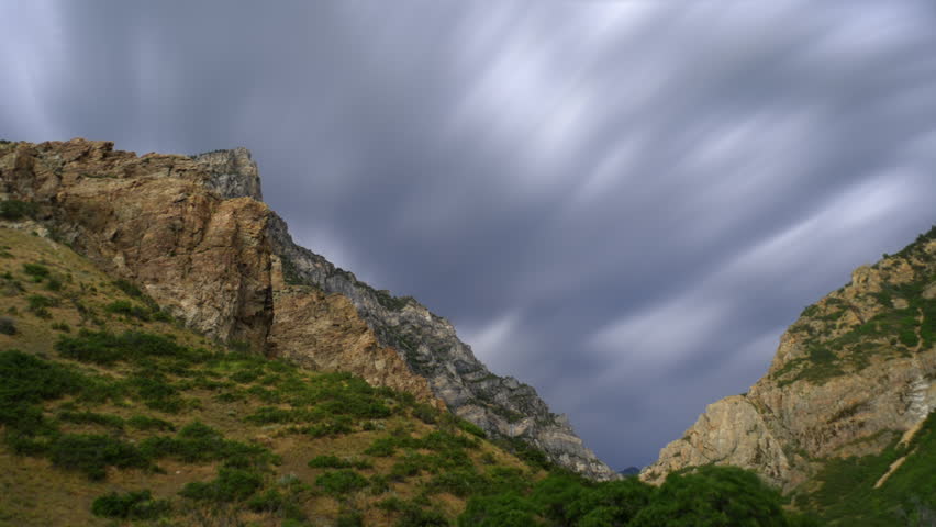Afternoon cloudscape time-lapse over squaw peak.