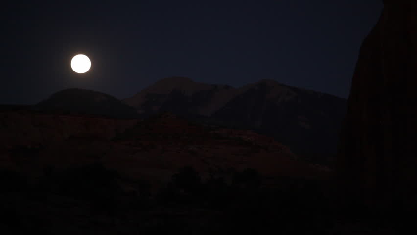 Full moon in canyon