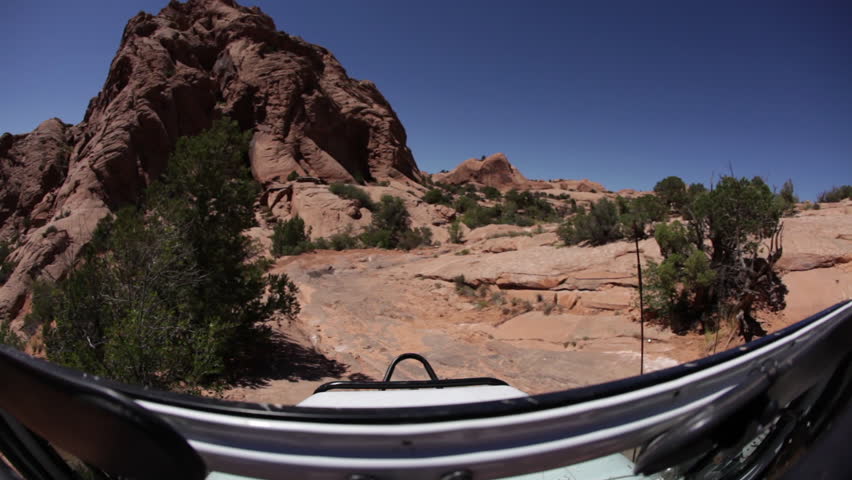 Driving through Moab