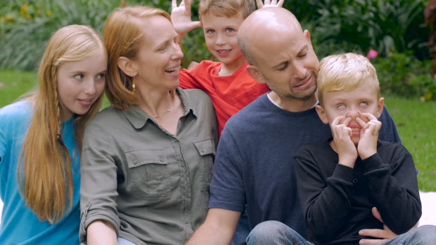 Family 5 Make Funny Faces Together Stock Footage Video 100 Royalty Free 20251417 Shutterstock