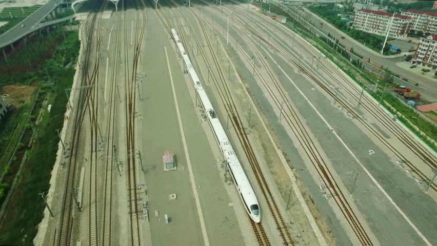 High Speed Railway Aerial In China Royalty-Free Stock Footage #20256898