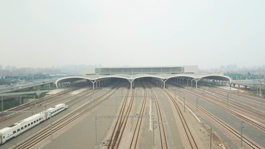 High Speed Railway Aerial In China Royalty-Free Stock Footage #20256901