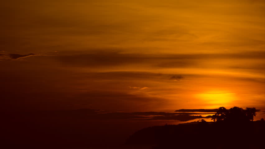 sunrise on the tropical beach