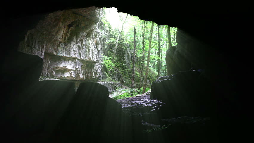 Cave from inside to outside