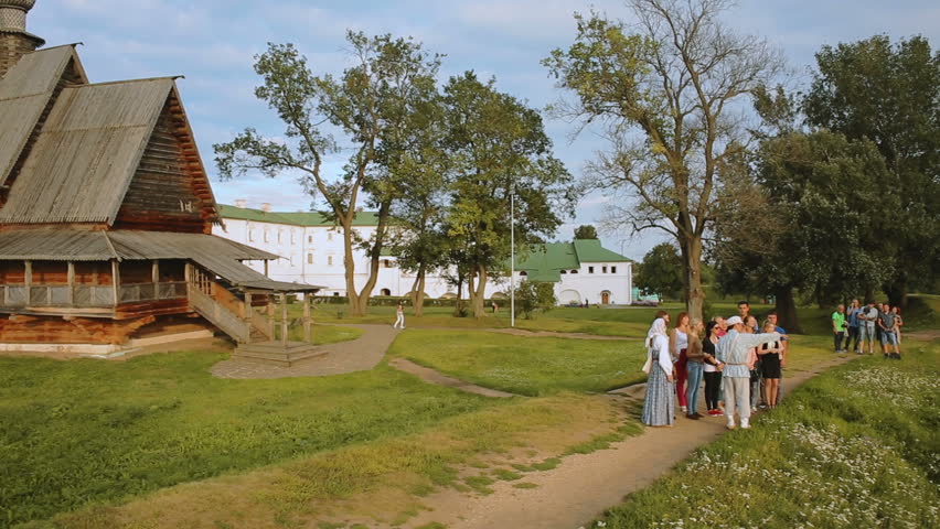 tourist excursion. people in Suzdal