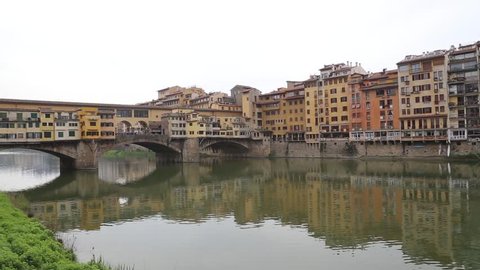 Firence Italy river bridges and Houses