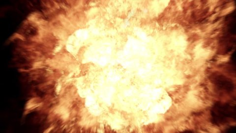 Realistic 4K Fireball Explosion. Contains three different animation.