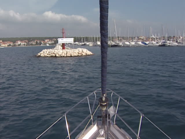 Entrance to the marina Biograd, Croatia