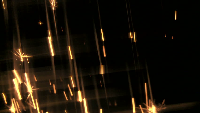 Gold sparks with star flares