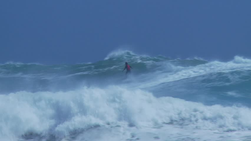 Surfer on Large Wave at Snapper Rocks