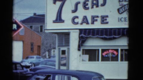DANVILLE, ILLINOIS 1951: seven seas 50's style diner cafe restaurant