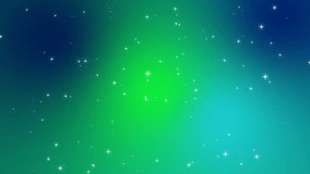Sparkly white light particles moving across a green blue gradient background imitating night sky full of stars. - Powered by Shutterstock - Get 15% off with code: PIKWIZARD15
