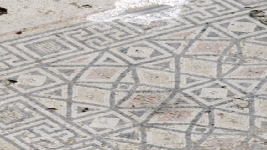 Caesarea mosaic shot in Israel.