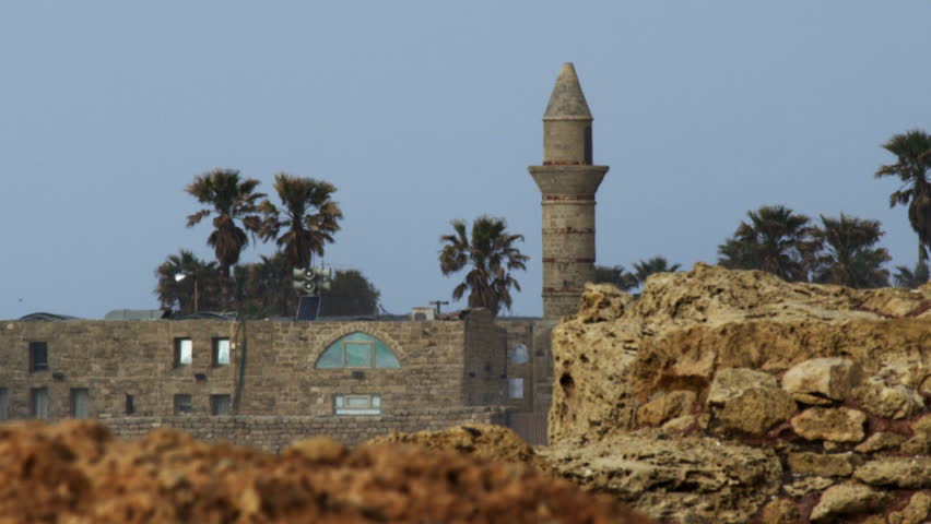 Caesarea mosque shot in Israel.