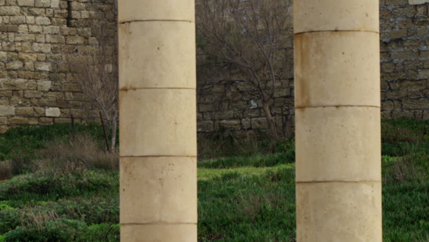Columns at Caesarea shot in Israel.