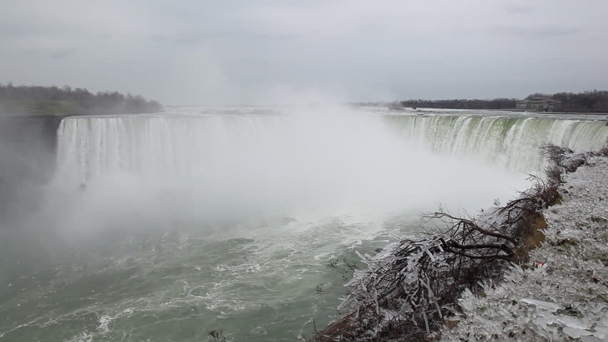 Horseshoe falls at Niagara falls in winter