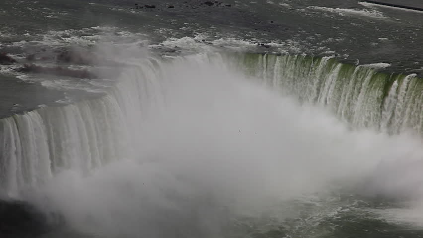 Aerial shot of Horseshoe Falls at Niagara falls