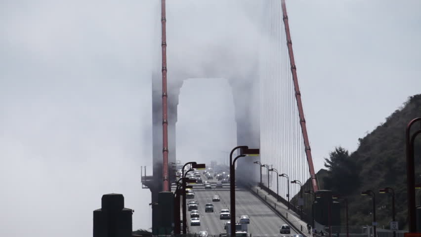 Golden Gate Bridge in Dense Fog