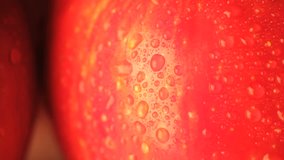 wet apple super close up