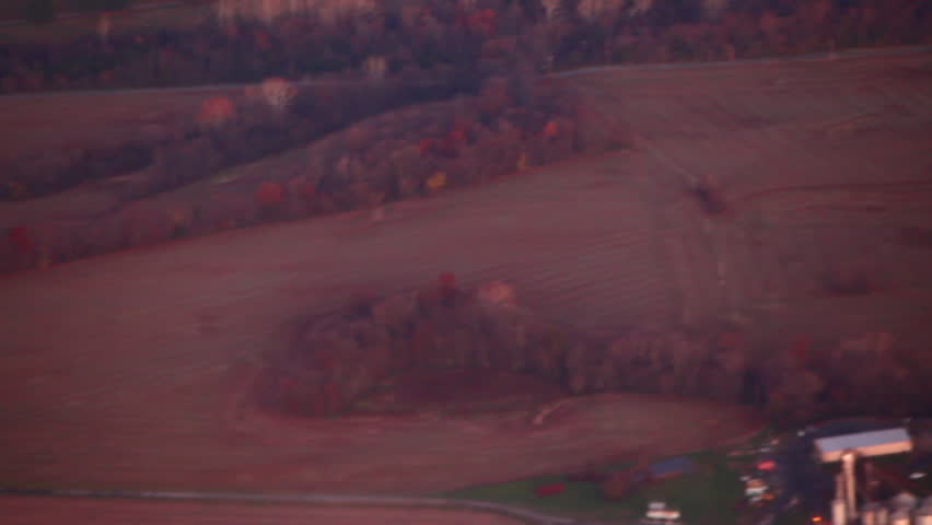 Aerial shot of Boston, MA countryside