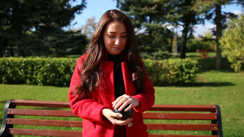 Girl and magic ball