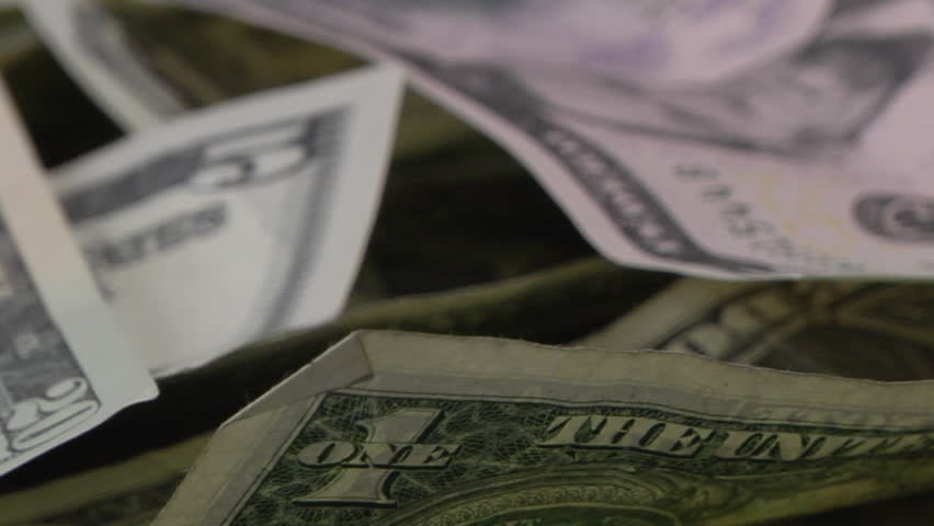 Extreme Close-up of Dollar Bills
