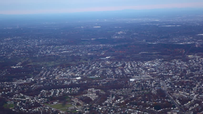 Aerial view of green Boston, MA neighborhoods