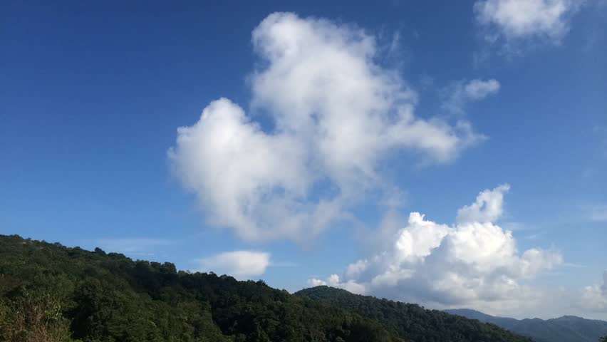 Beautiful landscape Cloud mountain with blue sky