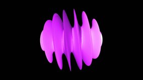 Abstract swirl 3D element. Seamless loop