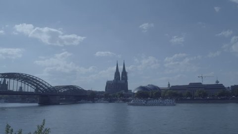 Zoom on Cologne Cathedral's towers in 4K and S-Log3. Koelner Dom.