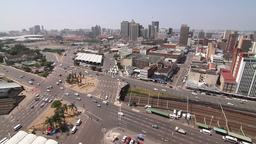 Pan of Durban city from high rise building