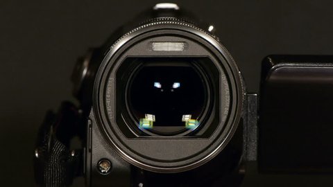 HD - Video camera. Lens movement