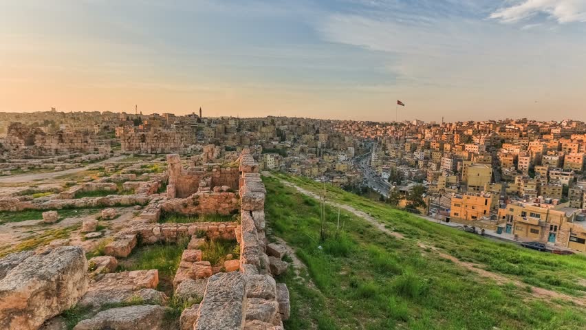 lindre Midler smør Amman Jordan Citadel Site Time Stock Footage Video (100% Royalty-free)  20376514 | Shutterstock