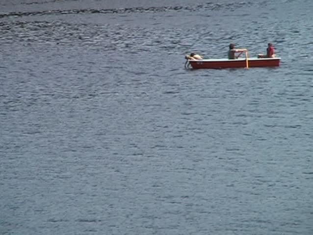 rowboat on a lake