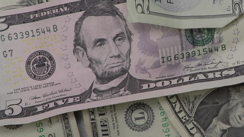 Close-up of Dollar Bills