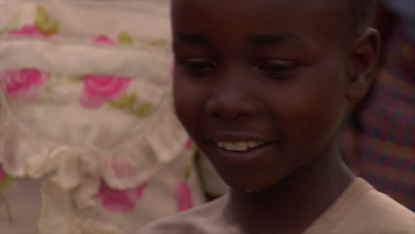 KENYA - CIRCA 2006: Close up as an unidentified little boy laughing circa 2006