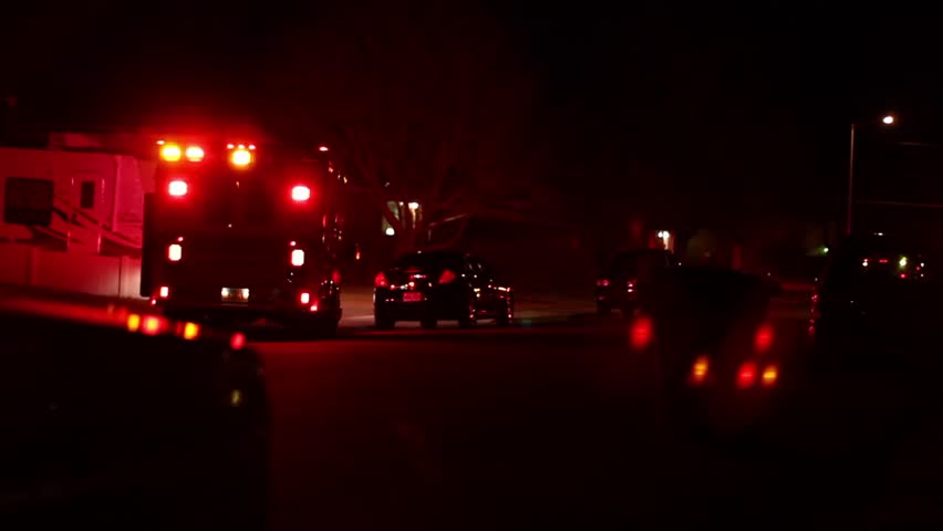 Emergency Vehicles at Night
