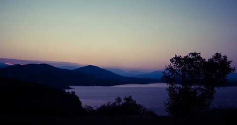 Time Lapse Of Sunset at Jezero Krupac Lake, Montenegro