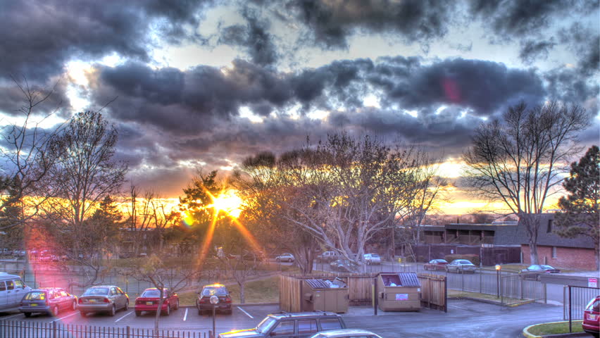 Time lapse of sunset.