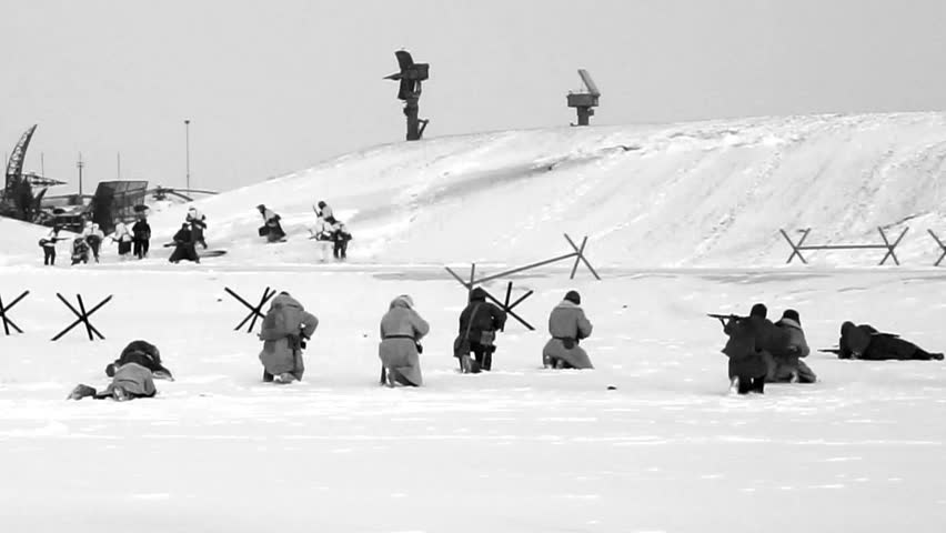 the Soviet Soldiers Attack the German Troops