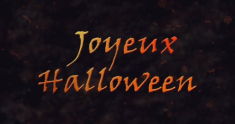 Joyeux Halloween Text French Dissolving Into Stock Footage Video 100 Royalty Free Shutterstock