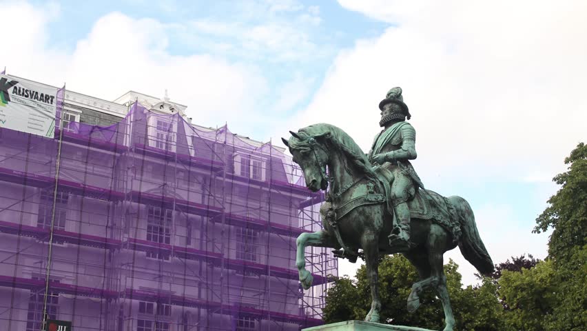 The Hague, Netherlands- Noordeinde Palace Statue