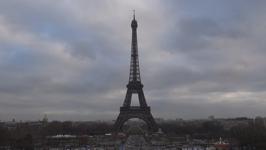 Timelapse of Eiffel Tower and traffic car | Shutterstock HD Video #2041859
