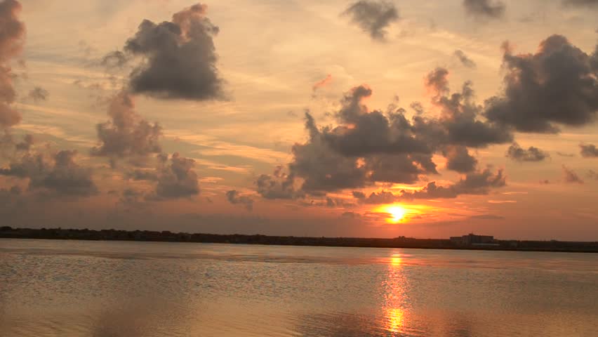 Beautiful sunset with clouds