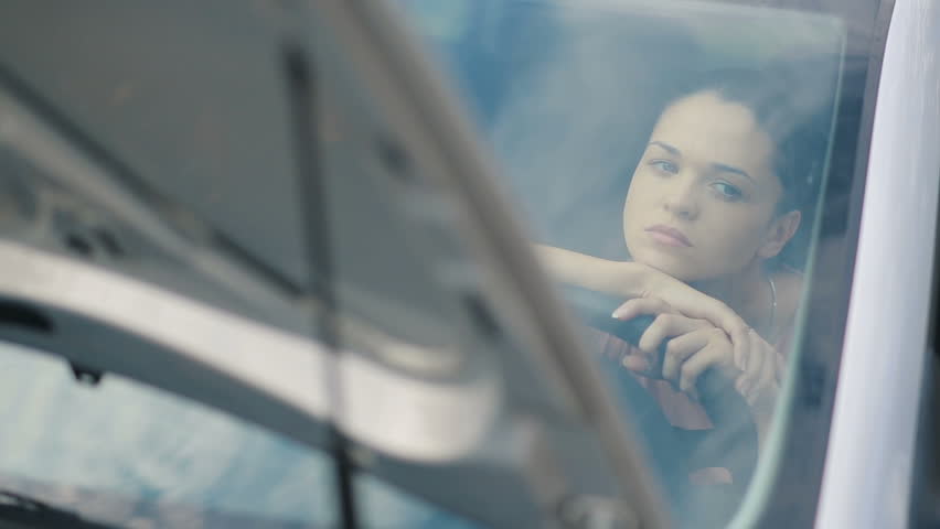 Sad Woman in damaged car | Shutterstock HD Video #20439721